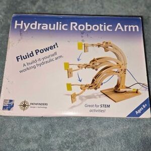 Pathfinders STEM Hydraulic Arm Kids wooden build kit NEW